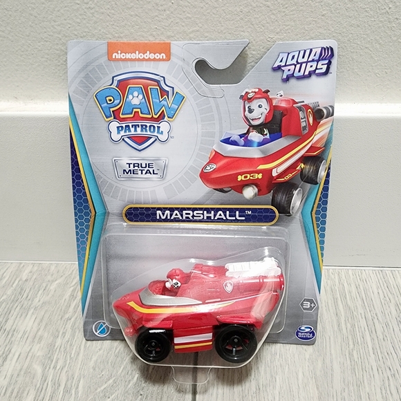 Paw Patrol Toys Paw Patrol Aqua Pups Marshall True Metal Vehicle